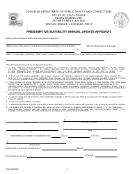 Form DPSSP0094 Presumptive Suitability Annual Update Form and Affidavit - Louisiana, Page 5