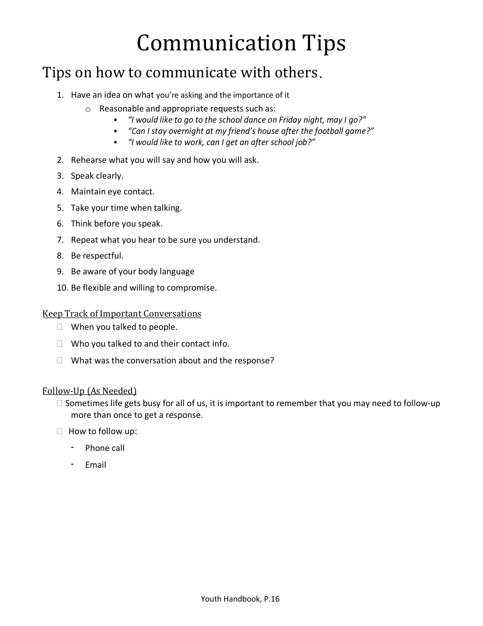 Foster Care Handbook for Youth - North Dakota, Page 16