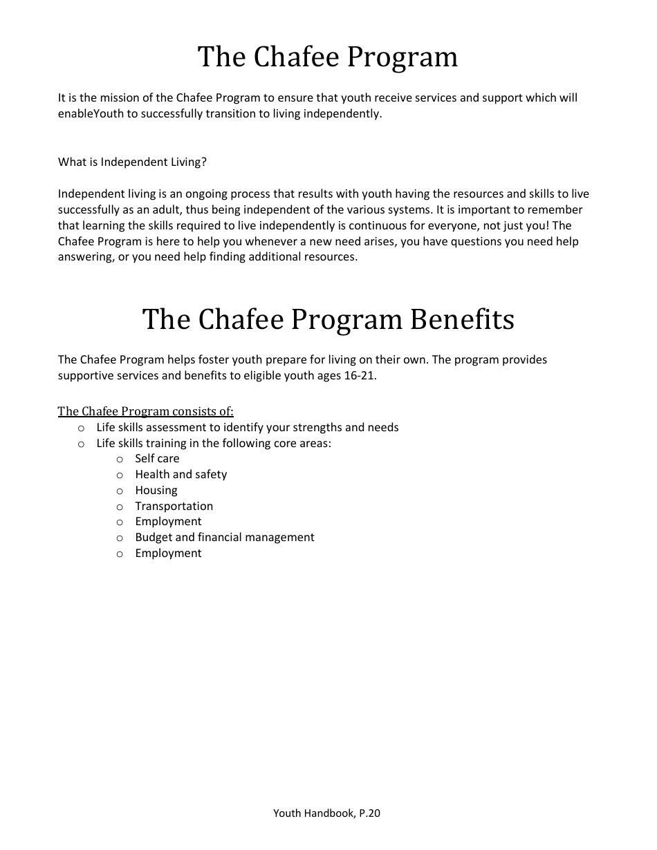 Foster Care Handbook for Youth - North Dakota, Page 20