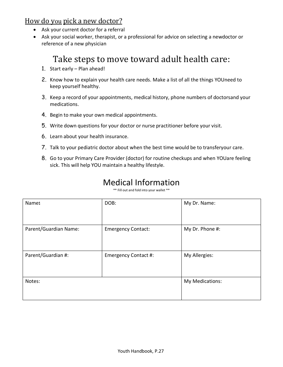 Foster Care Handbook for Youth - North Dakota, Page 27
