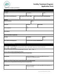 Document preview: Application Form - Fertility Treatment Program - Prince Edward Island, Canada