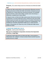 Fiebre Del Valle - Guia De Capacitacion Breve Para Trabajadores De La Construccion De California - California (Spanish), Page 3