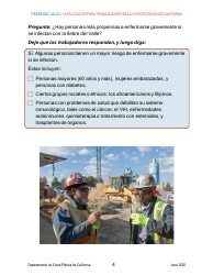 Fiebre Del Valle - Guia De Capacitacion Breve Para Trabajadores De La Construccion De California - California (Spanish), Page 4