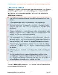 Fiebre Del Valle - Guia De Capacitacion Breve Para Trabajadores De La Construccion De California - California (Spanish), Page 7