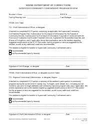 Document preview: Attachment E Supervised Community Confinement Program Review - Maine