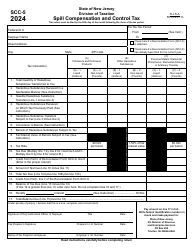 Document preview: Form SCC-5 Spill Compensation and Control Tax - New Jersey, 2024
