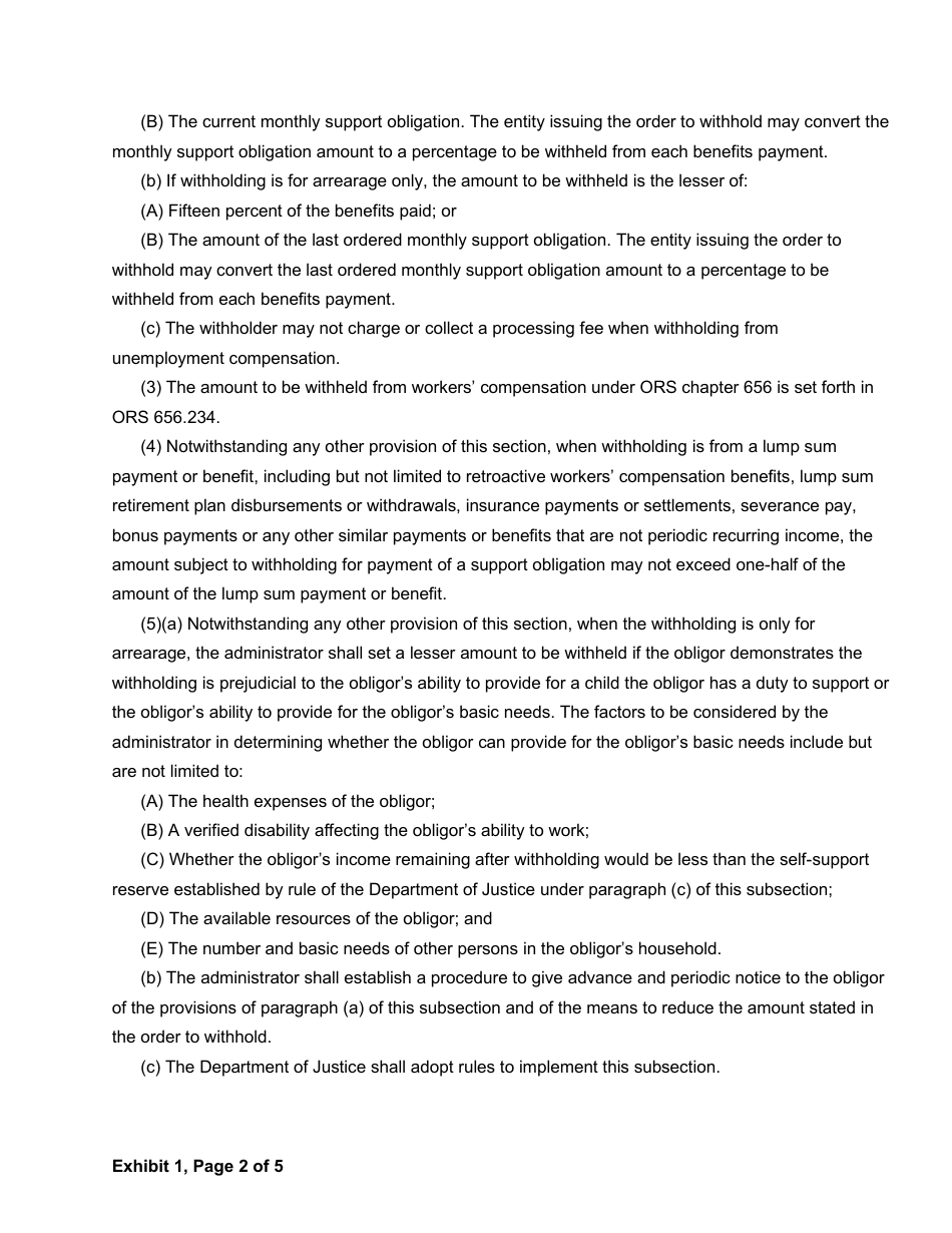 Order Re: Income Withholding - Spousal Support - Oregon, Page 4