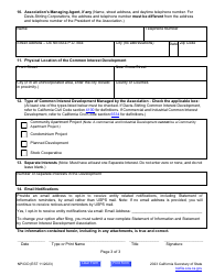 Form NP/CID Statement of Information and Statement by Common Interest Development (Cid) Association (California Nonprofit Cid) - California, Page 4