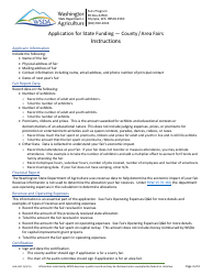 Form AGR-5537 Application for State Funding - County/Area Fairs - Washington, Page 4