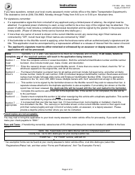 Form ITD3369 Duplicate Idaho Title Application With Ownership Transfer - Idaho, Page 2