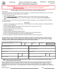 Form ITD3858 Notice of Release of Liability - Idaho