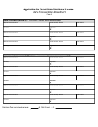 Form ITD3188 Application for Out-of-State Distributor License - Idaho, Page 2