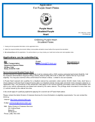 Form ITD3398 Purple Heart Plates Application - Idaho, Page 2