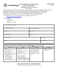 Document preview: Form ITD3786 Reinstatement Application - Idaho