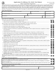 Form ITD3141 Application for Military Cdl Skills Test Waiver - Idaho, Page 2