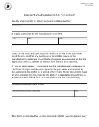 Form ITD0501 Download Fillable PDF or Fill Online Statement of ...