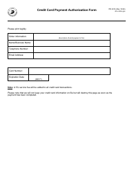 Document preview: Form ITD4014 Credit Card Payment Authorization Form - Idaho