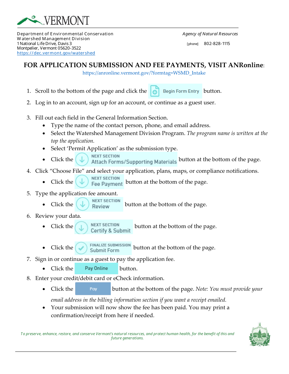 Notice of Intent (Noi) to Apply for Individual Stormwater Discharge Permit (Inds) - Vermont, Page 7