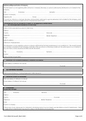 Form SRG2146 Declaration for Commercial Balloon Operator Under UK Regulation (Eu) 2018/395 - United Kingdom, Page 2