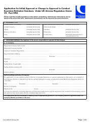 Form SRG2136 Application for Initial Approval or Change to Approval to Conduct Examiner Refresher Seminars Under UK Aircrew Regulation Annex VII - Part-Ora - United Kingdom