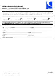 Document preview: Form CA1330 Aircraft Registration Contact Page - United Kingdom