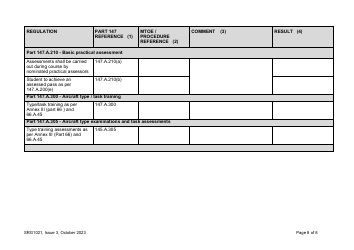 Form SRG1021 UK Regulation (Eu) No. 1321/2014, Annex IV (Part 147) Compliance Check List - United Kingdom, Page 8