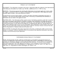 Form DS-3013 Application Under the Hague Convention on the Civil Aspects of International Child Abduction, Page 5