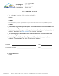 Document preview: Form AGR-1239 Volunteer Agreement - Washington