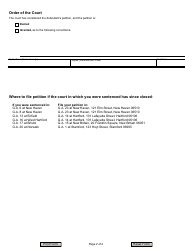 Form JD-CR-202 Petition for Clean Slate Erasure, Convictions Before 1/1/2000 - Connecticut, Page 2