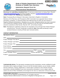Submission Request Form for Pharmaceutical Manufacturers - Alaska