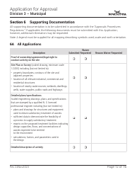 Application for Approval - Division 3 - Municipal - Nova Scotia, Canada, Page 12