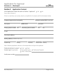 Application for Approval - Division 3 - Municipal - Nova Scotia, Canada, Page 2