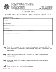 Document preview: Form DPS802-03218 Evacuation Drill - Arizona