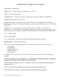 Establishment Change Form - Minnesota, Page 2