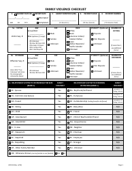 Document preview: Form UCR-10 Family Violence Checklist - Texas