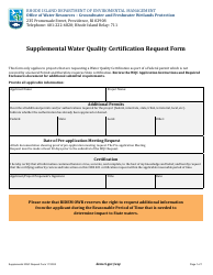 Application for Stormwater Construction Permit and Water Quality Certification - Rhode Island, Page 3