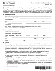Form 14-108 Representative Certification Form - Iowa, Page 3