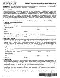 Form IA8821 (14-104) Tax Information Disclosure Designation - Iowa