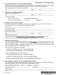 Form 92-033 Iowa Business Tax Change - Iowa, Page 2