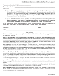 Form 57-150 Credit Union Moneys and Credits Tax Return - Iowa, Page 2