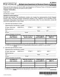 Document preview: Form IA2848-A (14-106) Multiple Iowa Department of Revenue Powers of Attorney - Iowa
