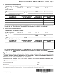 Form IA2848-A (14-106) Multiple Iowa Department of Revenue Powers of Attorney - Iowa, Page 2