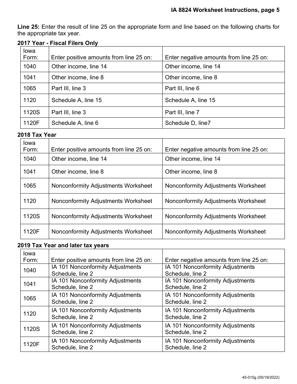 Form IA8824 (45-017) Like-Kind Exchange of Personal Property Worksheet - Iowa, Page 7