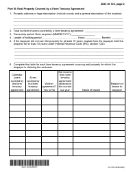 Form IA125 (41-187) Farm Tenancy Income Exclusion - Iowa, Page 2