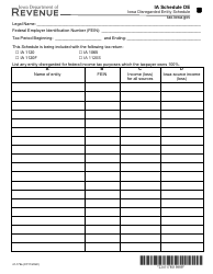 Form 41-179 Schedule DE Iowa Disregarded Entity Schedule - Iowa