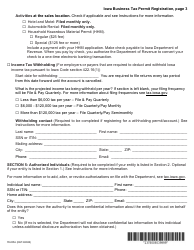Form 78-005 Iowa Business Tax Permit Registration - Iowa, Page 3