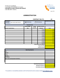 Form CDA9069 Partners in Care Foundation Budget - California, Page 2