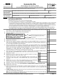 Document preview: IRS Form 8606 Nondeductible Iras