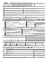 IRS Form SS-4 Application for Employer Identification Number