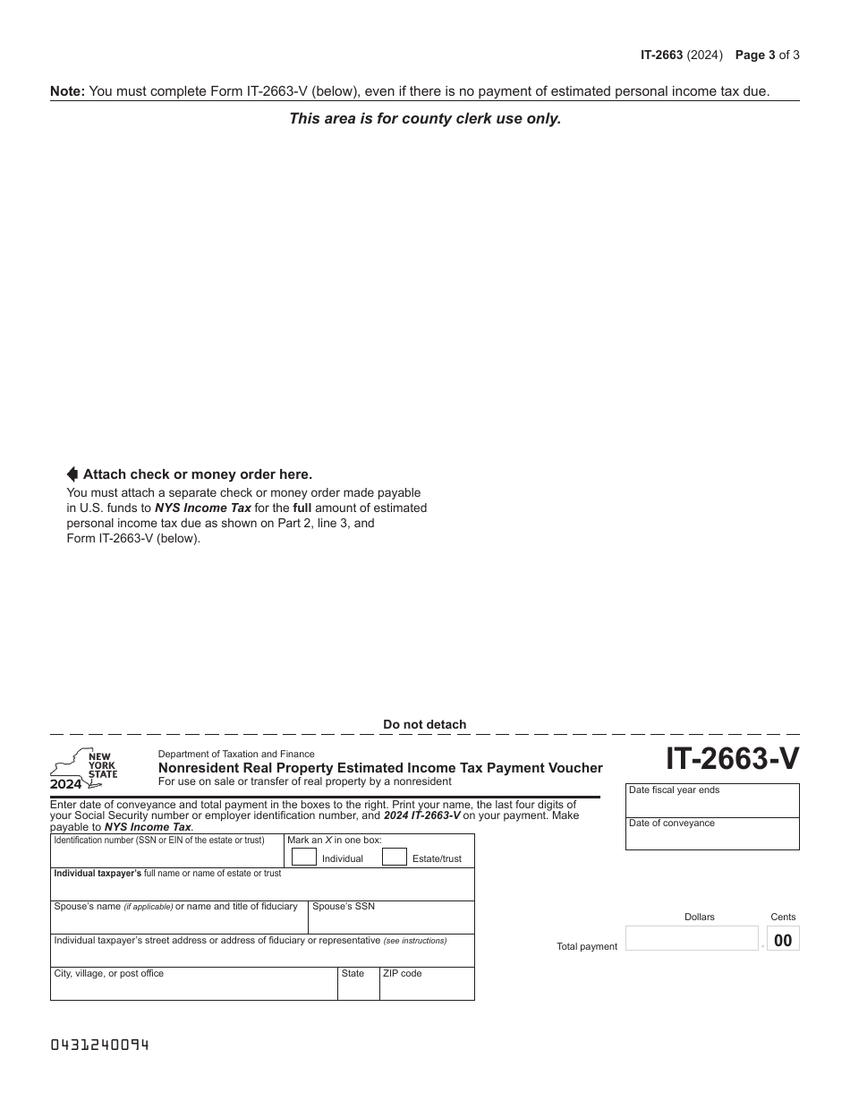 Nonresident Real Property Estimated Income Tax Payment Form - New York, Page 3